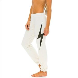 Women’s aviator nation lightning bolt sweatpants